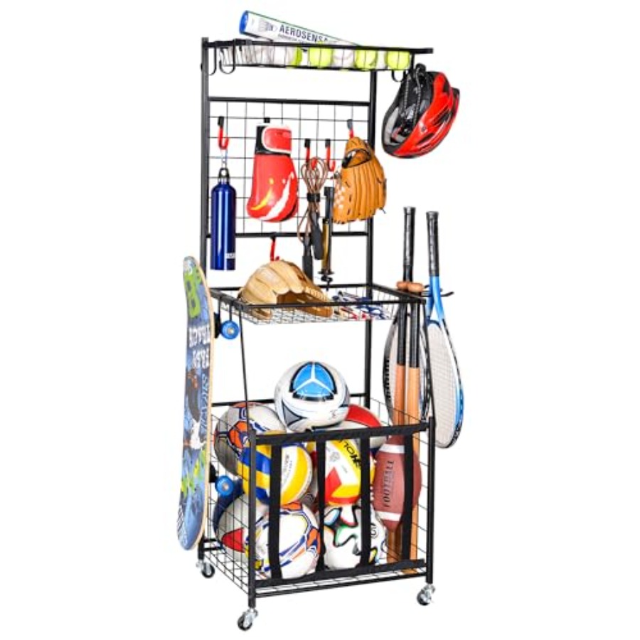 Sports Equipment Outdoor Storage - Sports Equipment Storage Rack for Garage