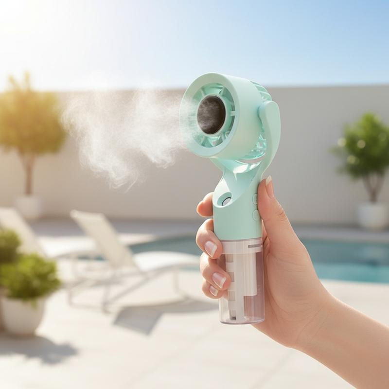 1 Set Handheld Spray Fan Porta - Sports Equipment Cabinet incelemesi ve fiyatı