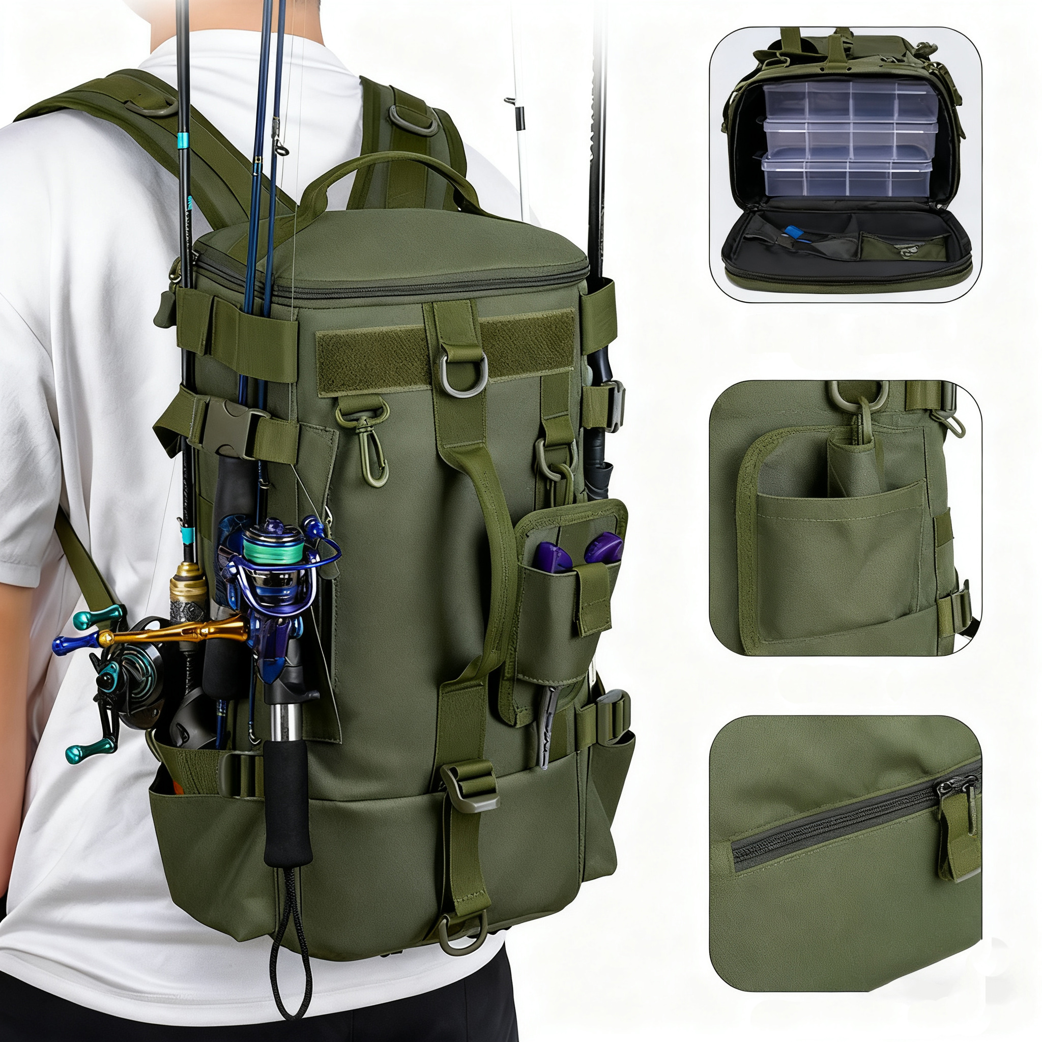 Multifunctional Fishing Backpa - Sports Equipment Outdoor Storage incelemesi ve fiyatı