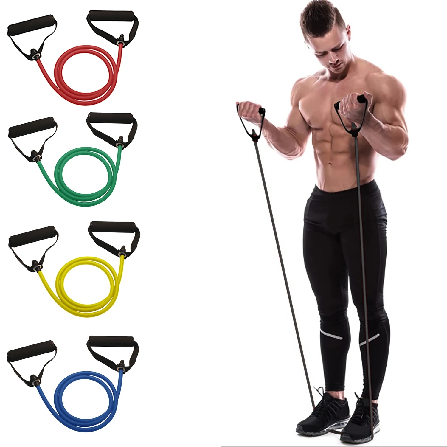 Resistance Bands With Handles, - Sports Equipment At Home incelemesi ve fiyatı