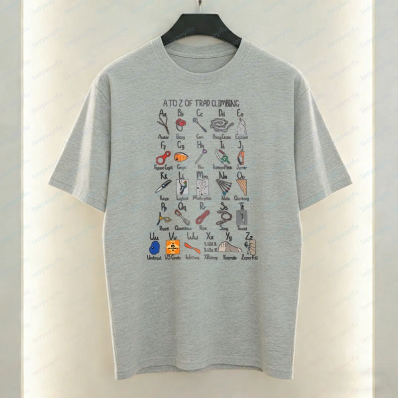 Climbing Gear Alphabet Men's T - Sports Equipment A To Z incelemesi ve fiyatı