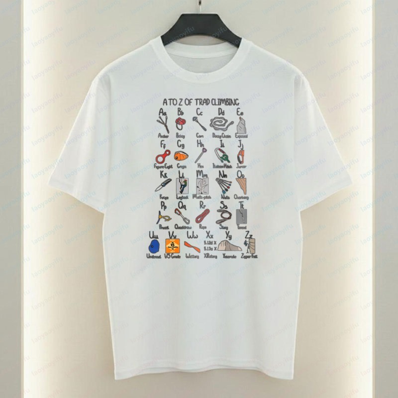 Climbing Gear Alphabet Men's T - Sports Equipment A To Z incelemesi ve fiyatı