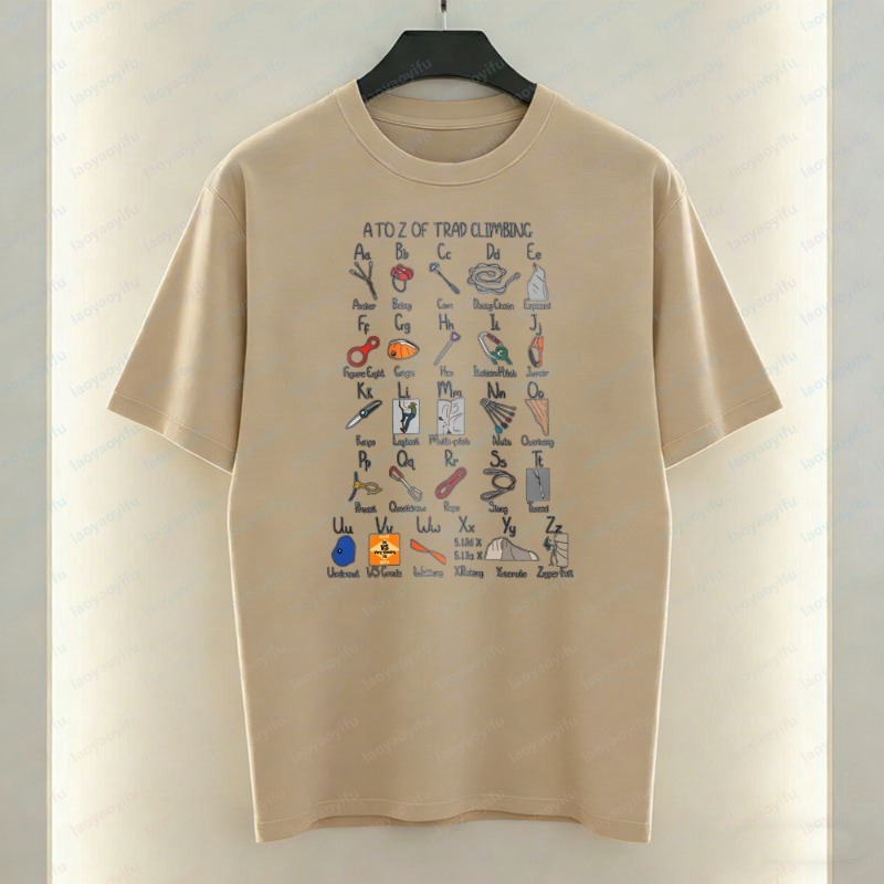 Climbing Gear Alphabet Men's T - Sports Equipment A To Z incelemesi ve fiyatı