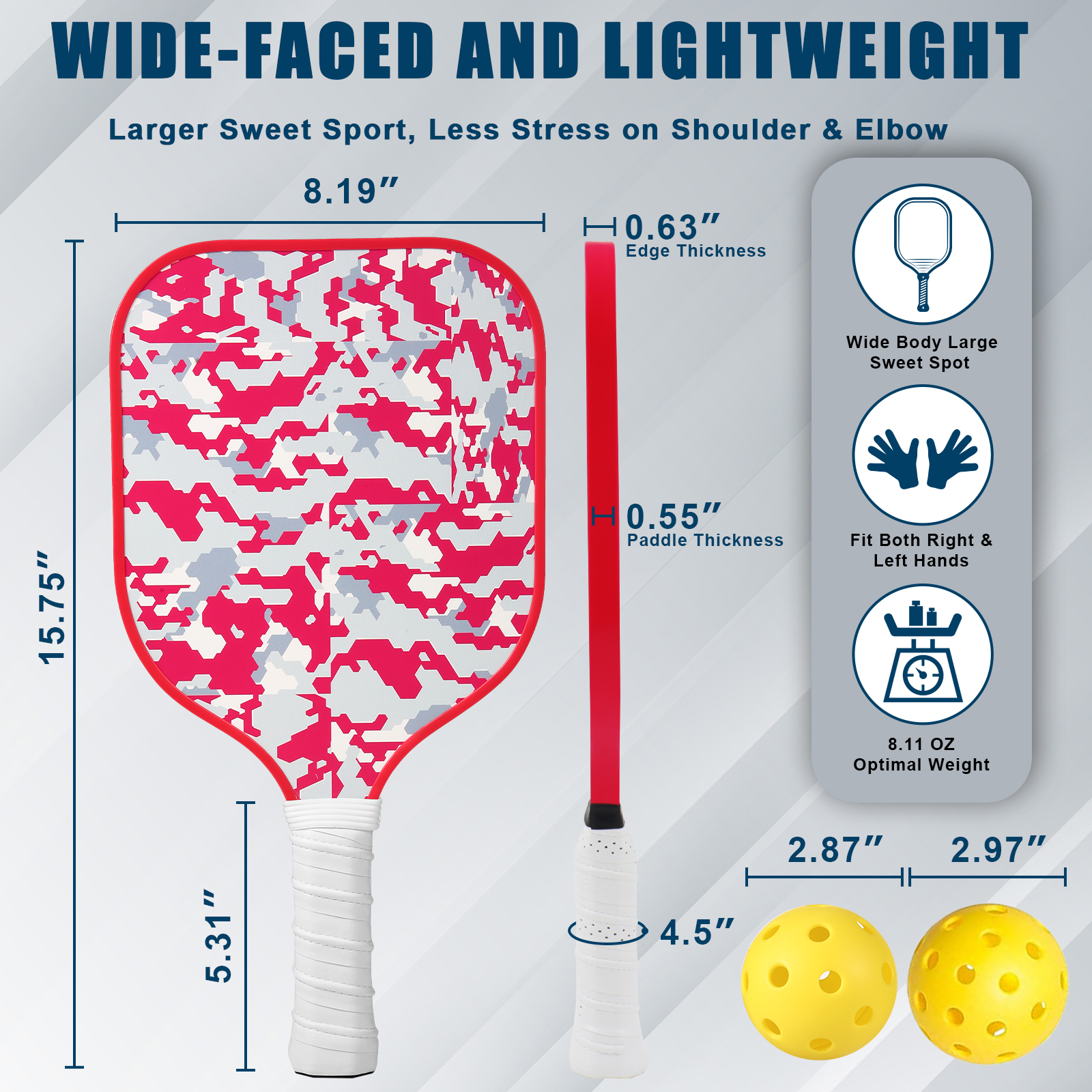 Fiberglass Pickleball Paddles  - Sports Equipment Bat incelemesi ve fiyatı